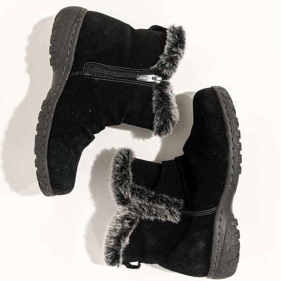 Khombu lisa Black leather ankle boots size 6 - Picture 2 of 5